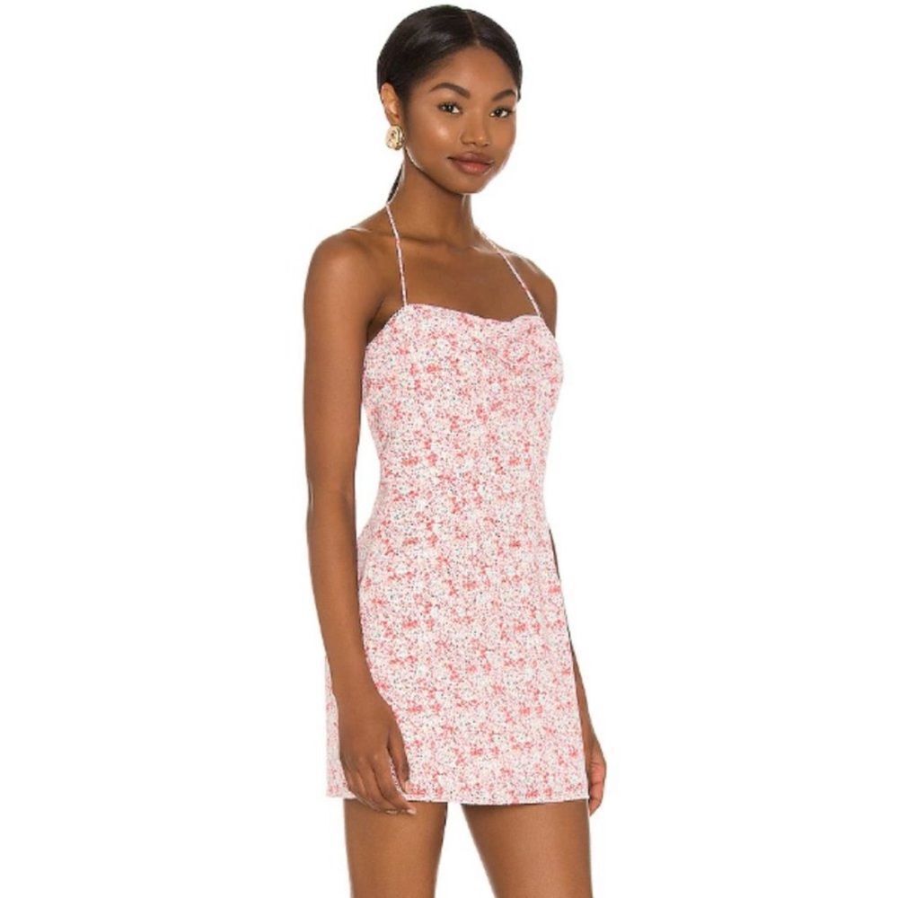 Revolve majorelle lexi halter floral mini dress pink